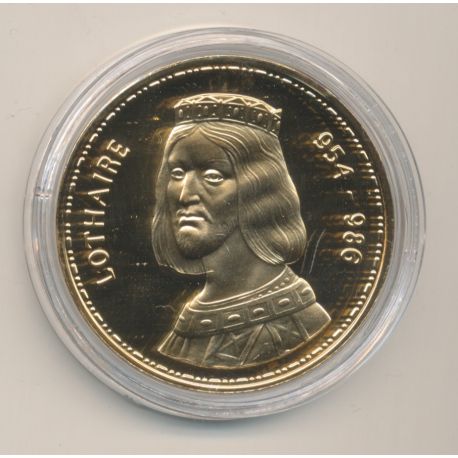 Médaille - Lothaire - Collection Rois de France - vermeil 