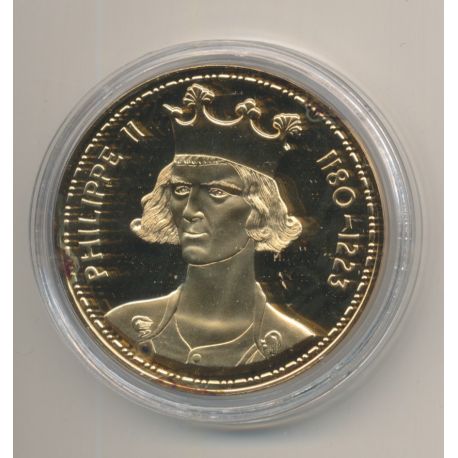 Médaille - Philippe II - Collection Rois de France - vermeil 