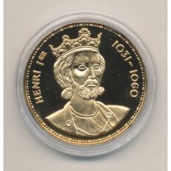 Médaille - Henri 1er - Collection Rois de France - vermeil 