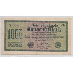 Allemagne - 1000 Marks - 15.09.1922 - TB+