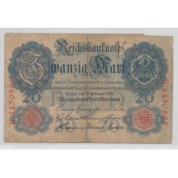 Allemagne - 20 Mark 1914 - B/TB