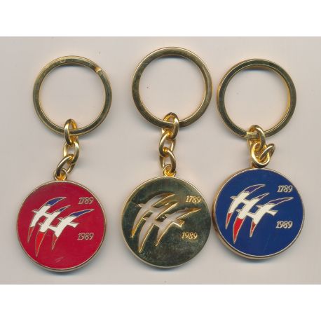 Lot x3 Porte-clés - Bicentenaire de la révolution Française - 1789-1989 - Arthus-Bertrand