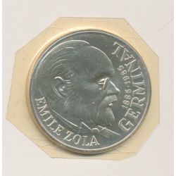 100 Francs Emile Zola - 1985 - argent - FDC