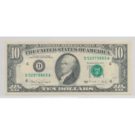 Etats-Unis - 10 Dollar Hamilton - 1988 A - TTB