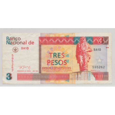 Cuba - 3 Pesos 1994 - TTB