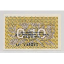 Lituanie - 0,10 Talonas 1991 - Neuf