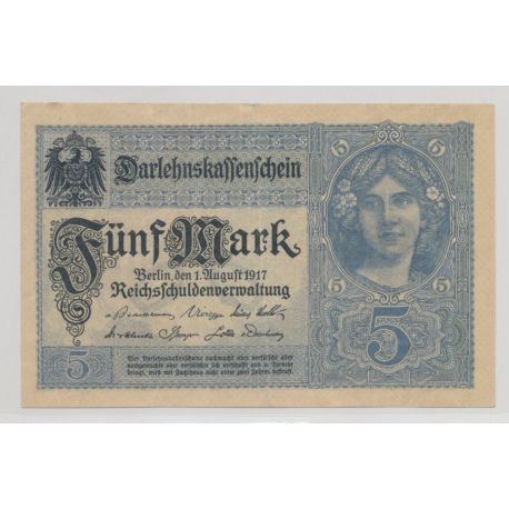 Allemagne - 5 Mark 1917 - TTB+