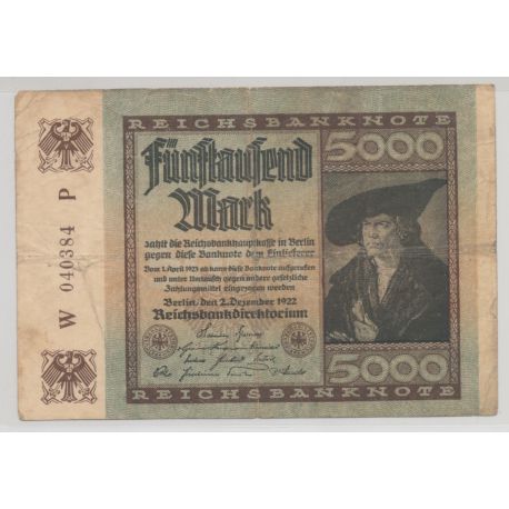 Allemagne - 50000 Marks 1922 - TTB