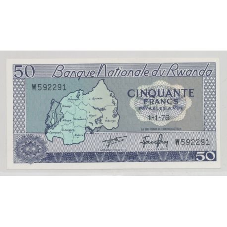 Rwanda - 50 Francs - 1.01.1976 - Neuf