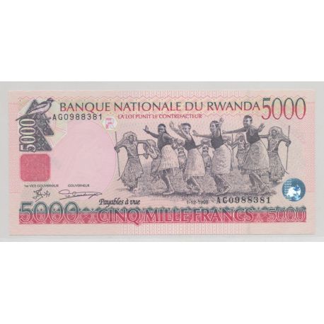 Rwanda - 5000 Francs - 1.12.1998 - Neuf