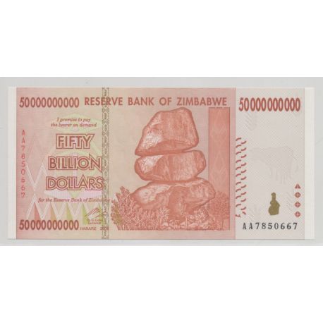 Zimbabwe - 50 Billion dollar - 2008 - Neuf