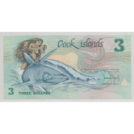 Iles cook - 3 Dollars 1987 - Neuf