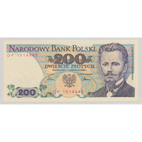 Pologne - 200 Złoty 1986 - Neuf