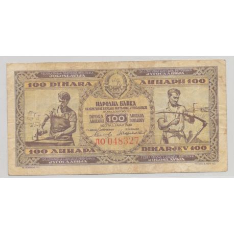 Yougoslavie - 100 Dinars 1946 - TB+