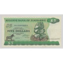 Zimbabwe - 5 dollars 1983 - TTB