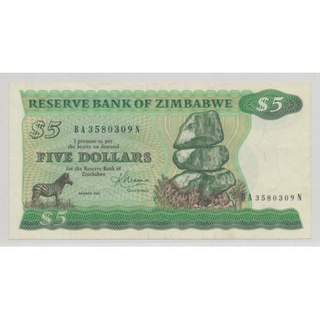 Zimbabwe - 5 dollars 1983 - TTB