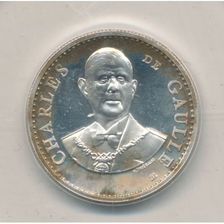 Médaille - Charles De Gaulle - argent - FDC