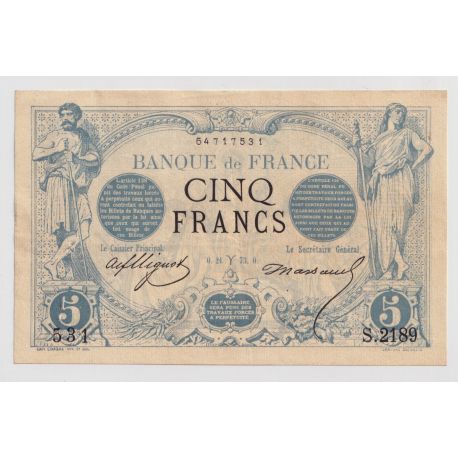 5 Francs noir - 21.03.1873 - TTB+