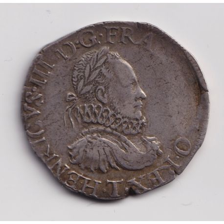 Henri III - Teston - Nantes - argent - TB/TB+