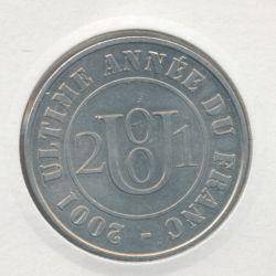 Dept7506 - Ultime année du Franc - 2001 - Monnaie de Paris - Paris