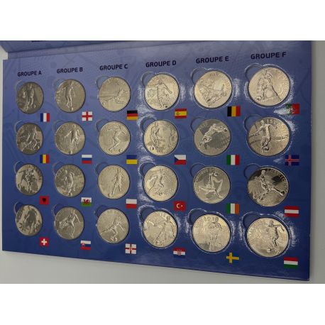 Livret album avec 25 Médailles - UEFA Euro 2016 - Monnaie de Paris