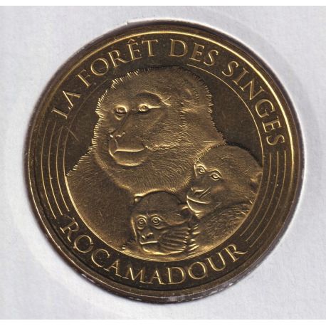 Dept46 - La foret des singes - 2017 - Singes mére et 2 petits - Rocamadour