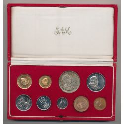 Afrique du sud - Coffret 9 monnaies - 1969