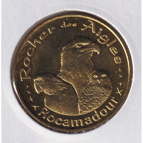 Dept46 - Rocher des aigles - 2018 - 3 aigles - Rocamadour 