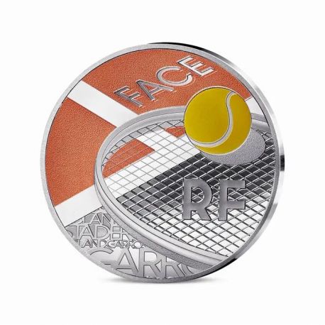 10 Euro 2025 - Rolans Garros - argent colorisé