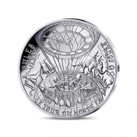 10 Euro 2025 - Tour du monde en 80 Jours - Jules Verne - L'art de la plume - argent Belle épreuve