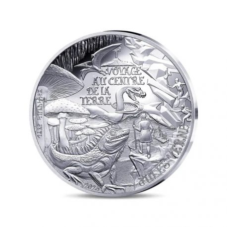 10 Euro 2025 - Voyage au centre de la terre - Jules Verne - L'art de la plume - argent Belle épreuve
