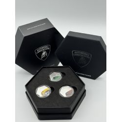 Italie - Coffret Lamborghini - 3 x 5 Euro 2025 - argent