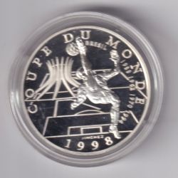 10 Francs - Coupe du monde 98 - Brésil - argent BE