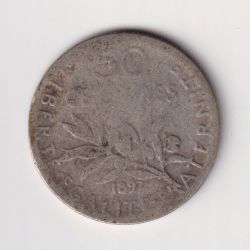 50 Centimes Semeuse - 1897 - B/TB