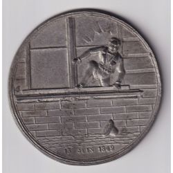 Médaille - Révolution 1848 - 13 juin 1849 - étain 72mm