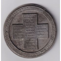 Médaille - Diffamation du gouvernement par les partisans de la république - 1848 - étain 60mm