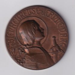 Médaille - Jeanne d'arc - uniface - 45mm - TTB