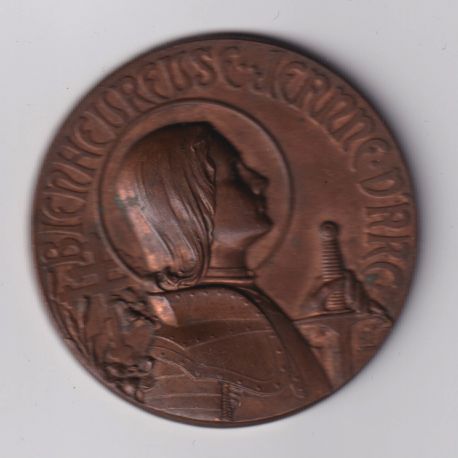 Médaille - Jeanne d'arc - uniface - 45mm - TTB