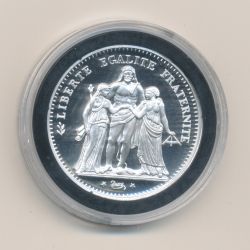 Médaille - Refrappe 5 Francs Camélinat 1871 - argent 10g - 30mm - 5.000 ex