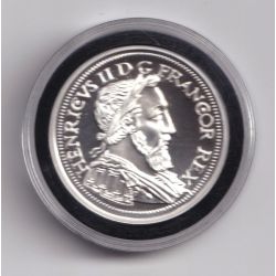 Médaille - Refrappe Teston au croissant Henri II - argent 10g - 30mm - 5.000 ex