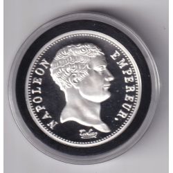 Médaille - Refrappe 2 Francs 1807 Napoleon empereur - argent 10g - 30mm - 5.000 ex