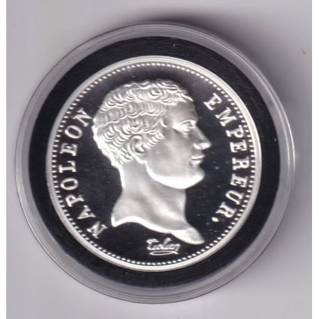 Médaille - Refrappe 2 Francs 1807 Napoleon empereur - argent 10g - 30mm - 5.000 ex