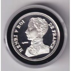 Médaille - Refrappe 5 Francs 1831 Henri V - argent 10g - 30mm - 5.000 ex
