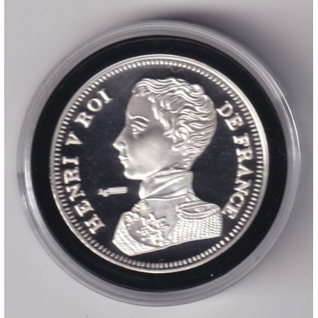 Médaille - Refrappe 5 Francs 1831 Henri V - argent 10g - 30mm - 5.000 ex