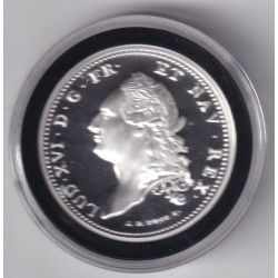 Médaille - Refrappe Écu de Calonne 1786 Louis XVI - argent 10g - 30mm - 5.000 ex
