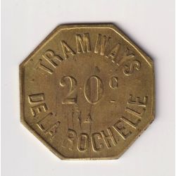 20 centimes Tramway - La Rochelle - laiton - sans TLR - SUP