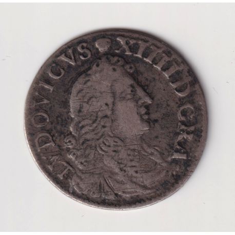 Louis XIV - 4 Sols dits des traitants - 1677 D Vimy - TB