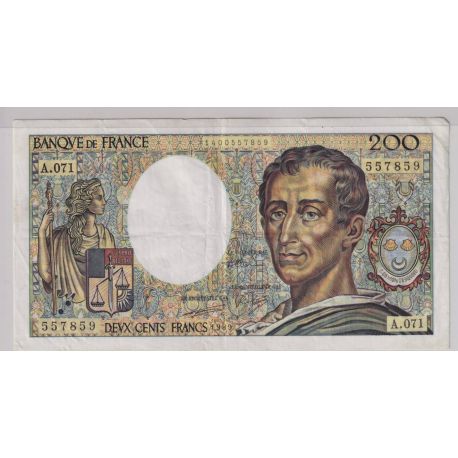 200 Francs Montesquieu - 1989 - A.071 - TTB+