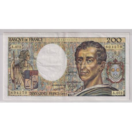200 Francs Montesquieu - 1989 - A.072 - TTB+