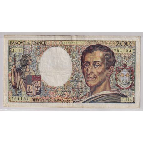 200 Francs Montesquieu - 1990 - J.114 - TTB